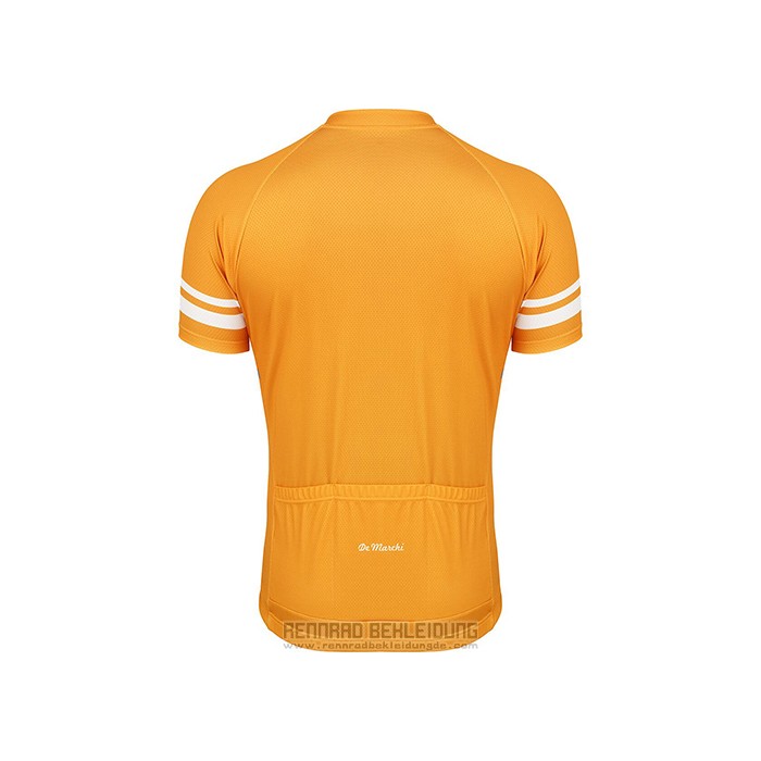 2021 Fahrradbekleidung De Marchi Gelb Grau Trikot Kurzarm und Tragerhose